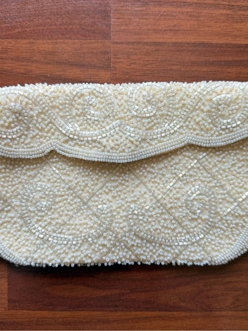 Vintage mid century beaded evening clutch purse Walborg handmade in Belgium